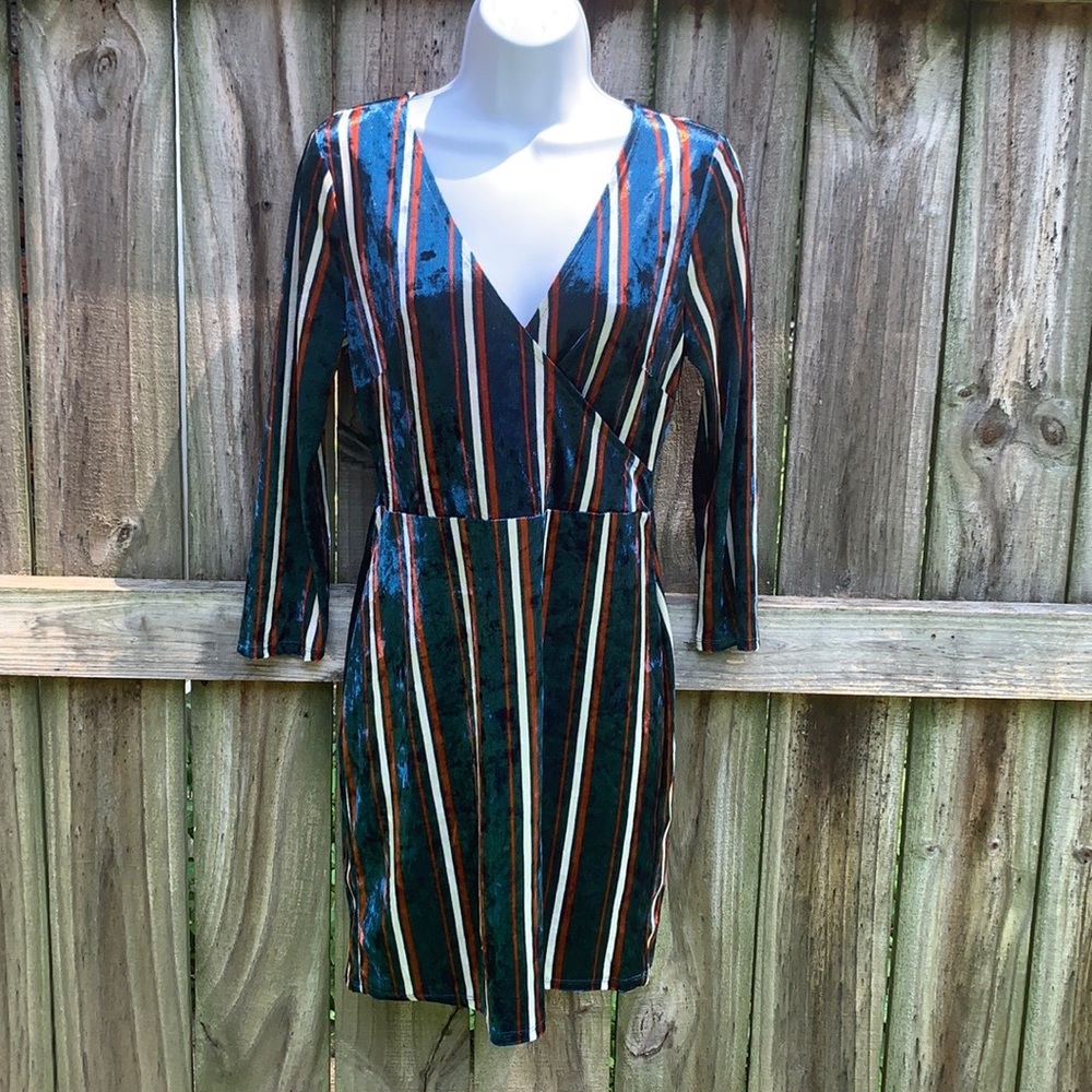 Striped Velvet Dress